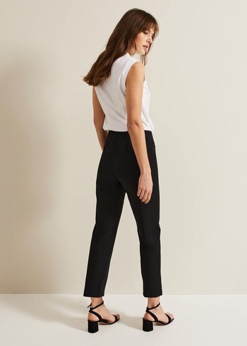 Phase Eight Miah Capris Trousers Black Canada | WFPECH-480